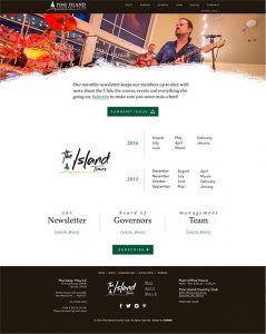 Pine Island newsletter page