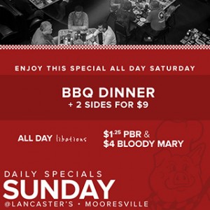 Lancaster's Facebook specials post
