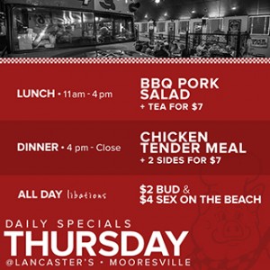 Lancaster's Facebook specials post