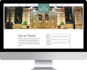 Chillfire Bar & Grill contact page