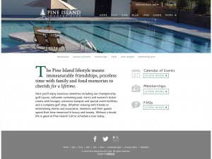 Pine Island Country Club web page