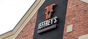 Jeffrey's Restaurant building sign