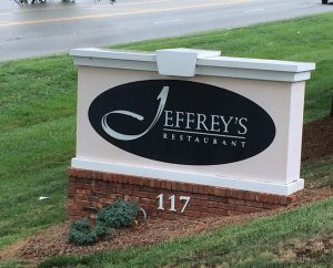 Jeffrey's Restaurant old sign