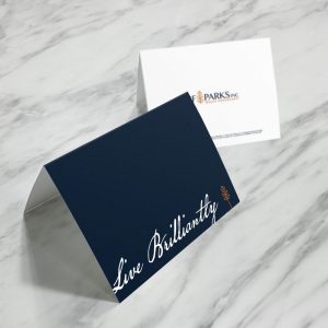 C F Parks thank you card